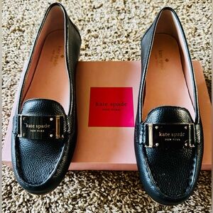 Kate Spade Black Leather Flats